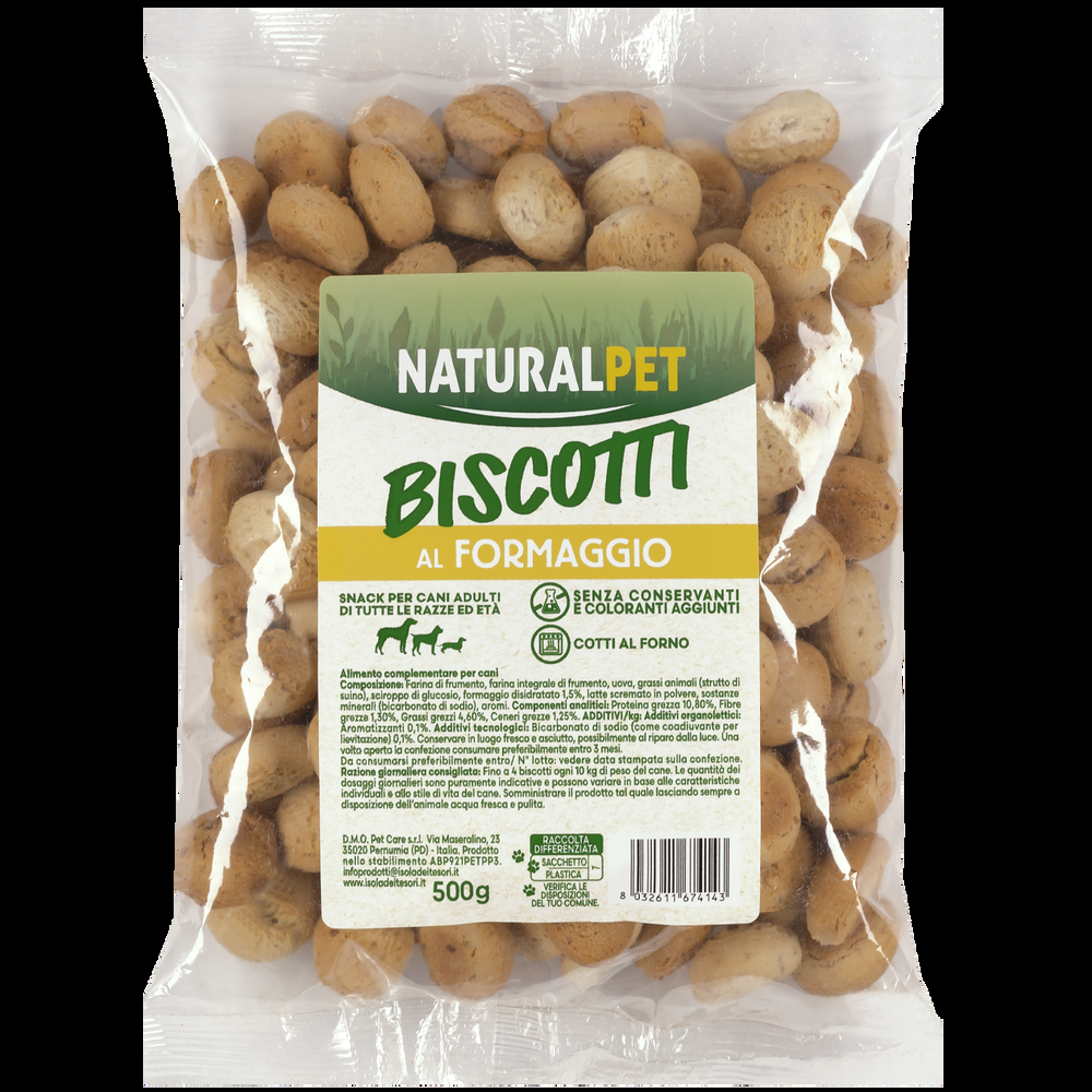 Naturalpet Dog Adult Biscotti al Formaggio 500 gr 000134094