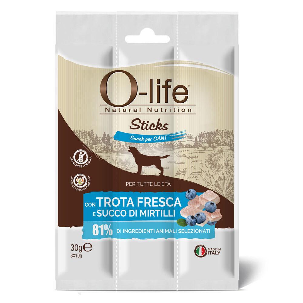O-life Dog Stick Snack con Trota Fresca e Mirtilli 30 gr 000138702 Offerta esclusiva