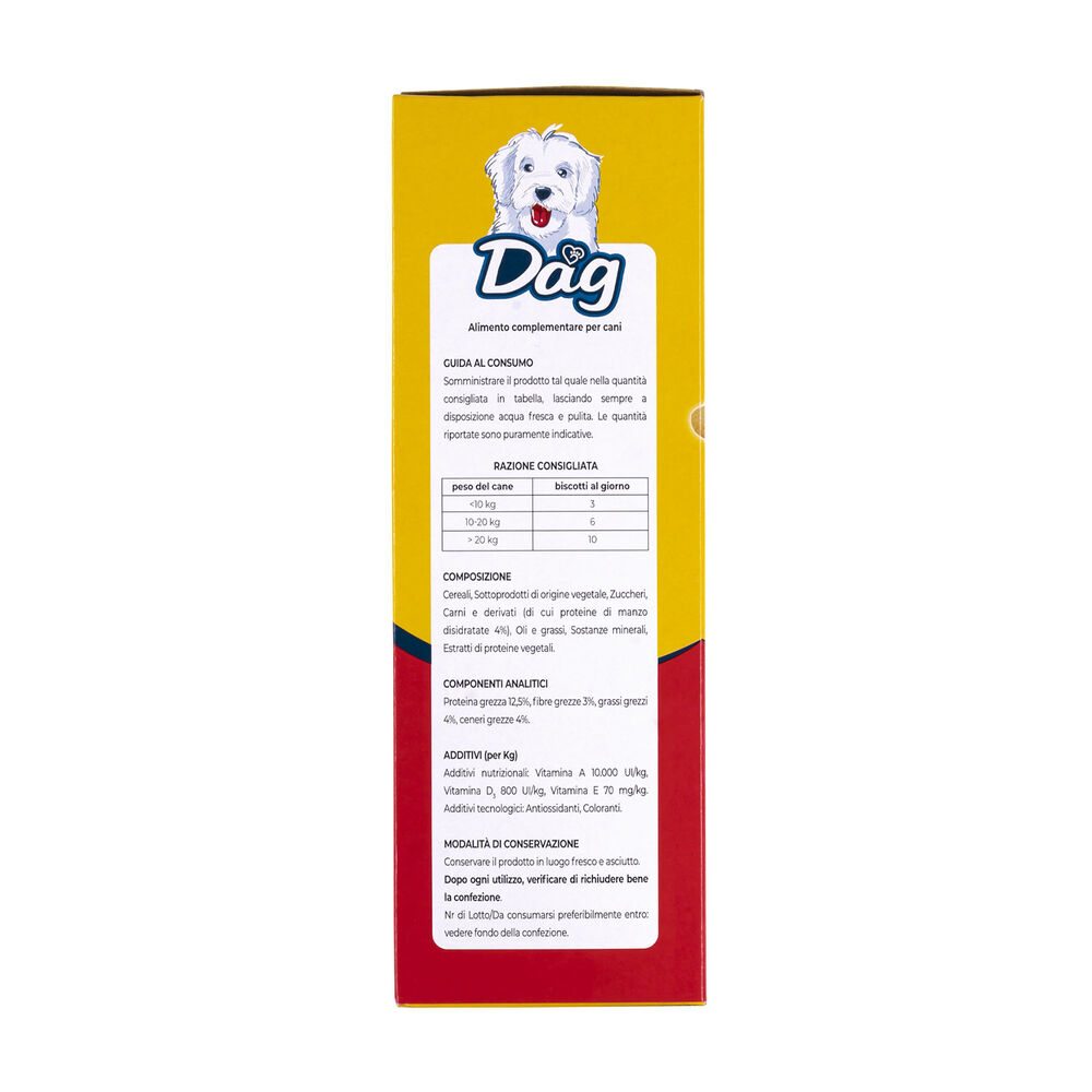 Dag Dog Adult Snack Biscotti Gustosi con Manzo 500gr 000134185 Offerta San Valentino