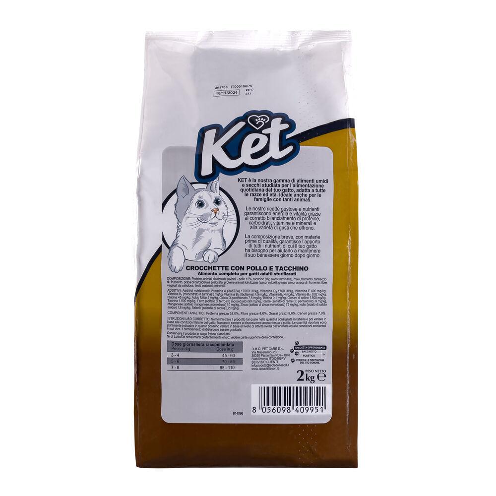 Ket Adult Sterilised Pollo e Tacchino 2 kg 000140991 Offerta Anniversario