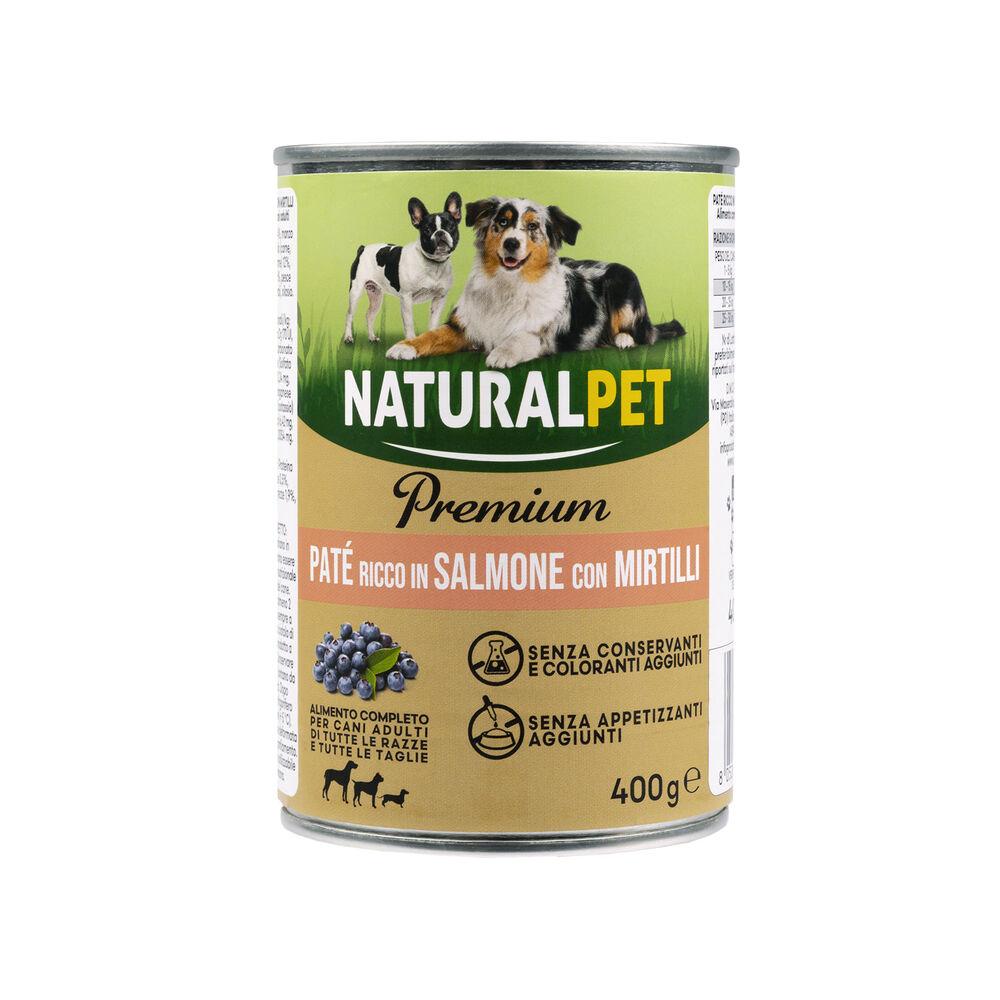 Naturalpet Premium Dog Adult Paté ricco in Salmone con mirtilli 400 gr 000126891