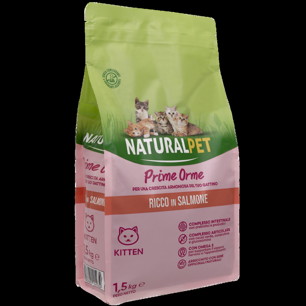 Naturalpet Prime Orme Kitten ricco in Salmone 1 5kg 000141066 Latest fashion