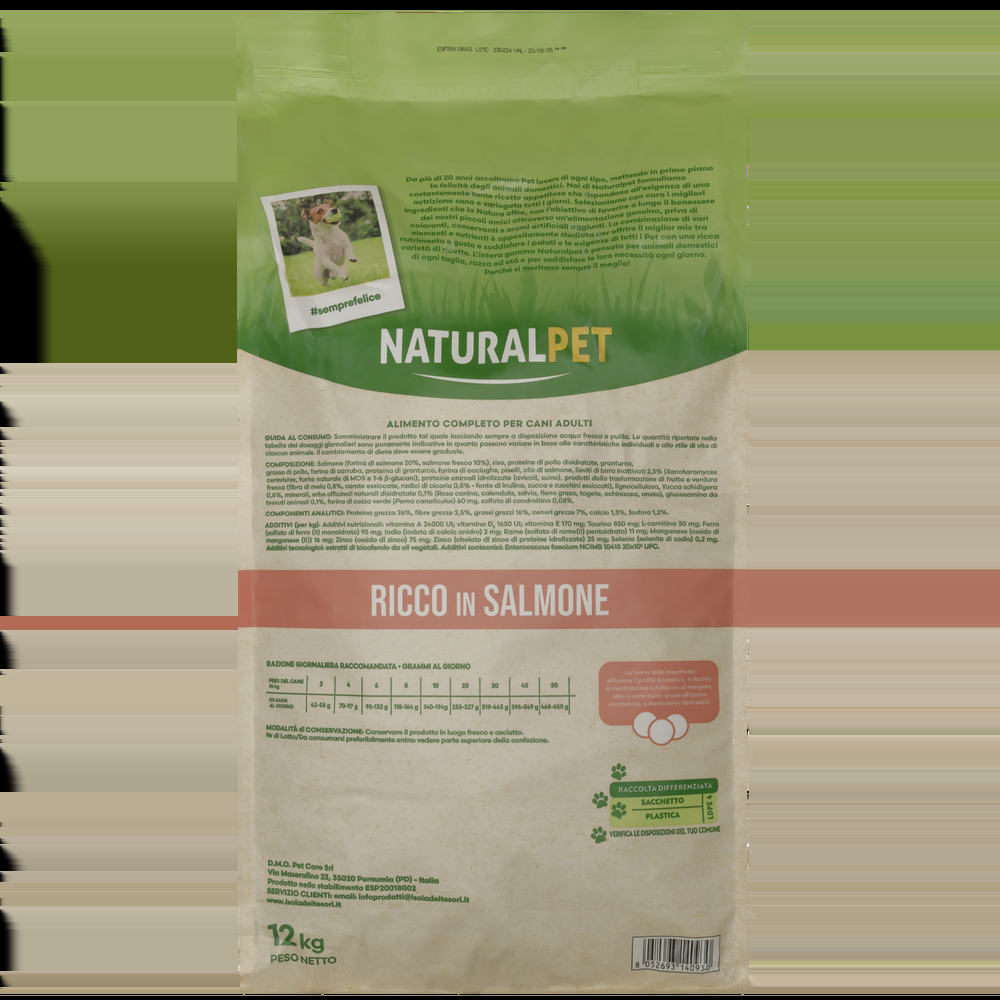 Naturalpet Dog Adult All Breed Ricche in Salmone 12 kg 000125794 Offerta temporanea