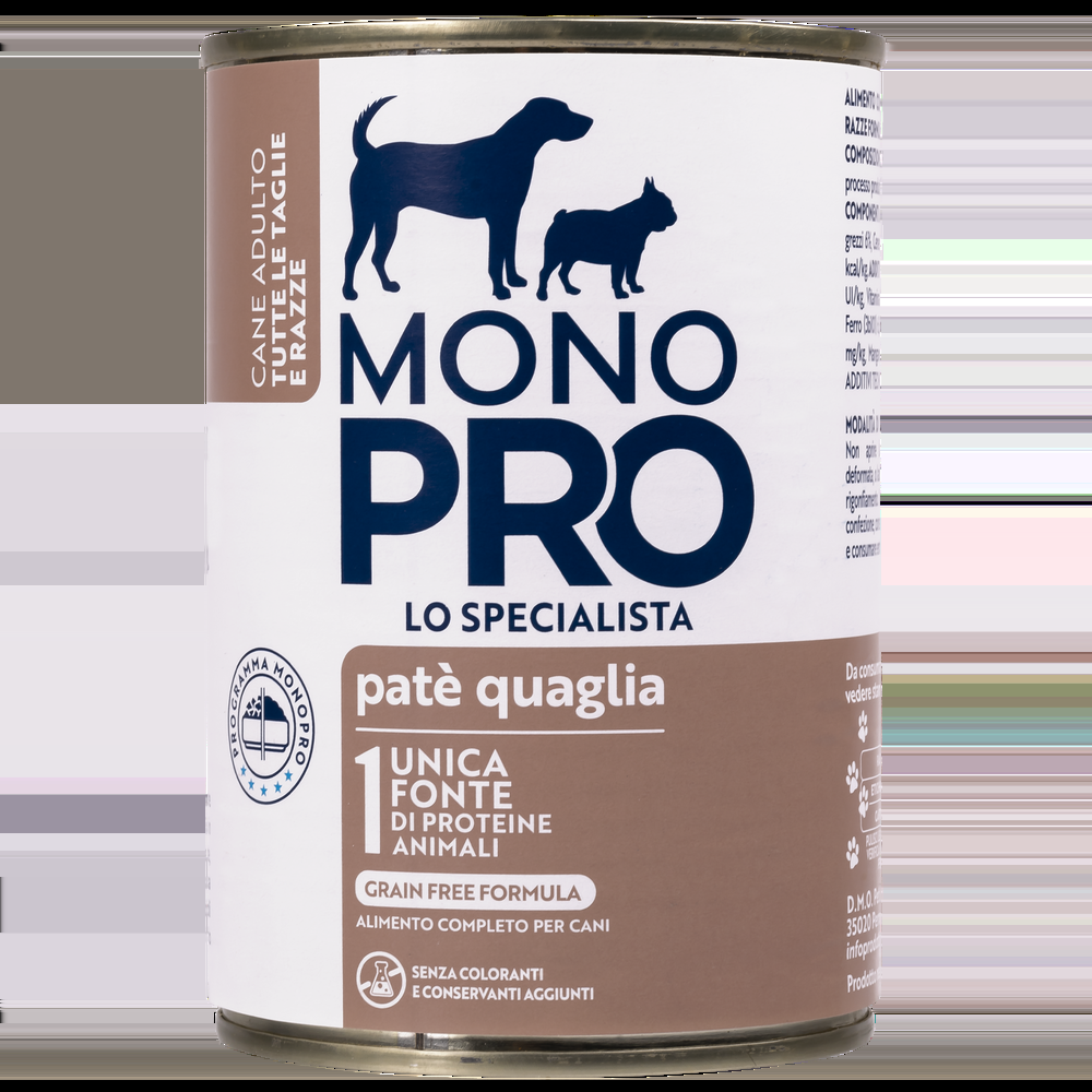 Monopro Dog Adult All breeds Patè Quaglia 400 gr 000126855