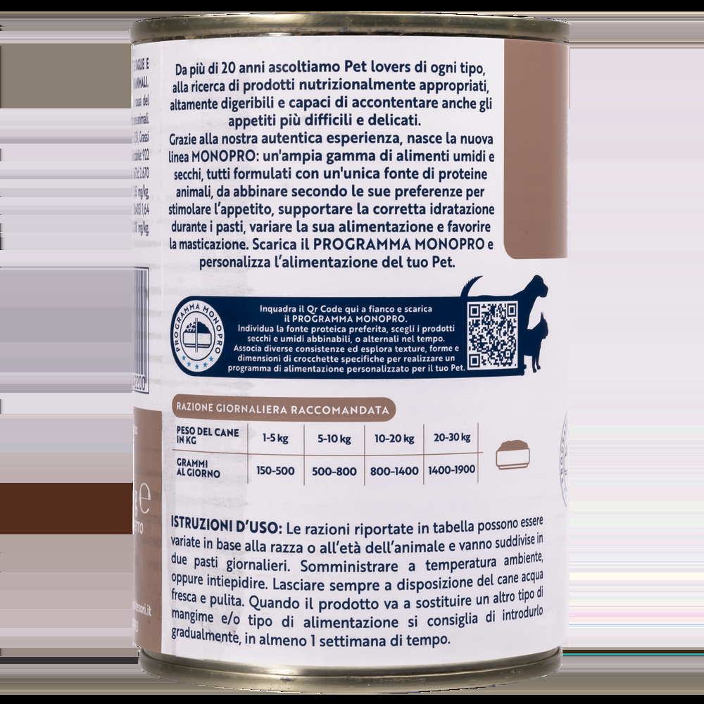 Monopro Dog Adult All breeds Patè Quaglia 400 gr 000126855 Comprane uno, ottenene uno gratis