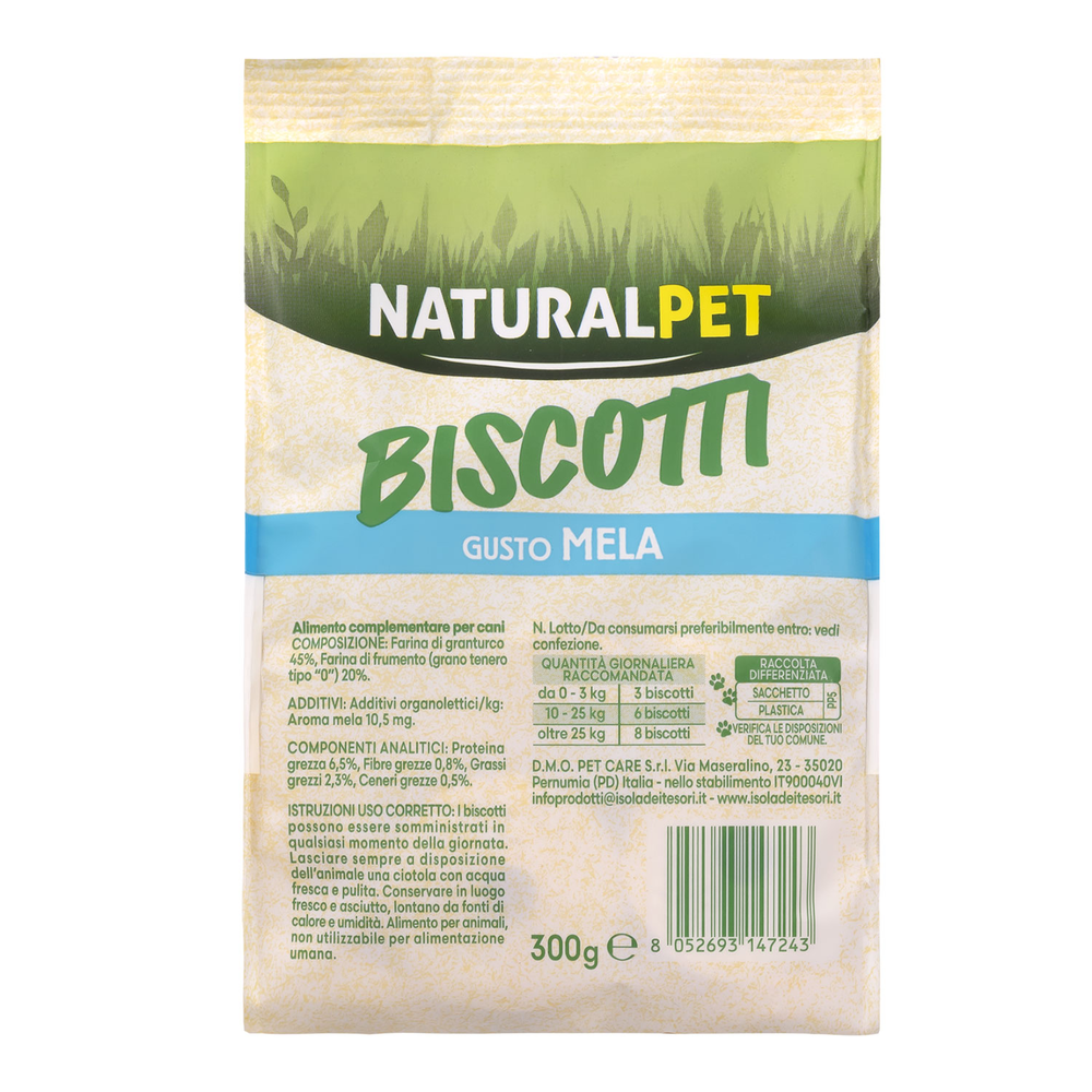 Naturalpet Dog Biscotti gusto Mela 300gr 000138867 Enormi risparmi