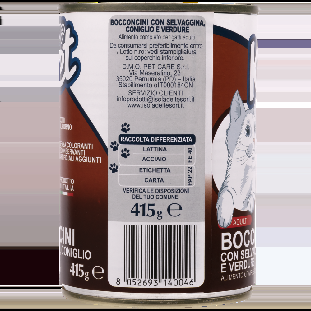 Ket Adult All breeds Bocconcini Selvaggina e Coniglio 415 gr 000143638 Trasporto libero internazionale