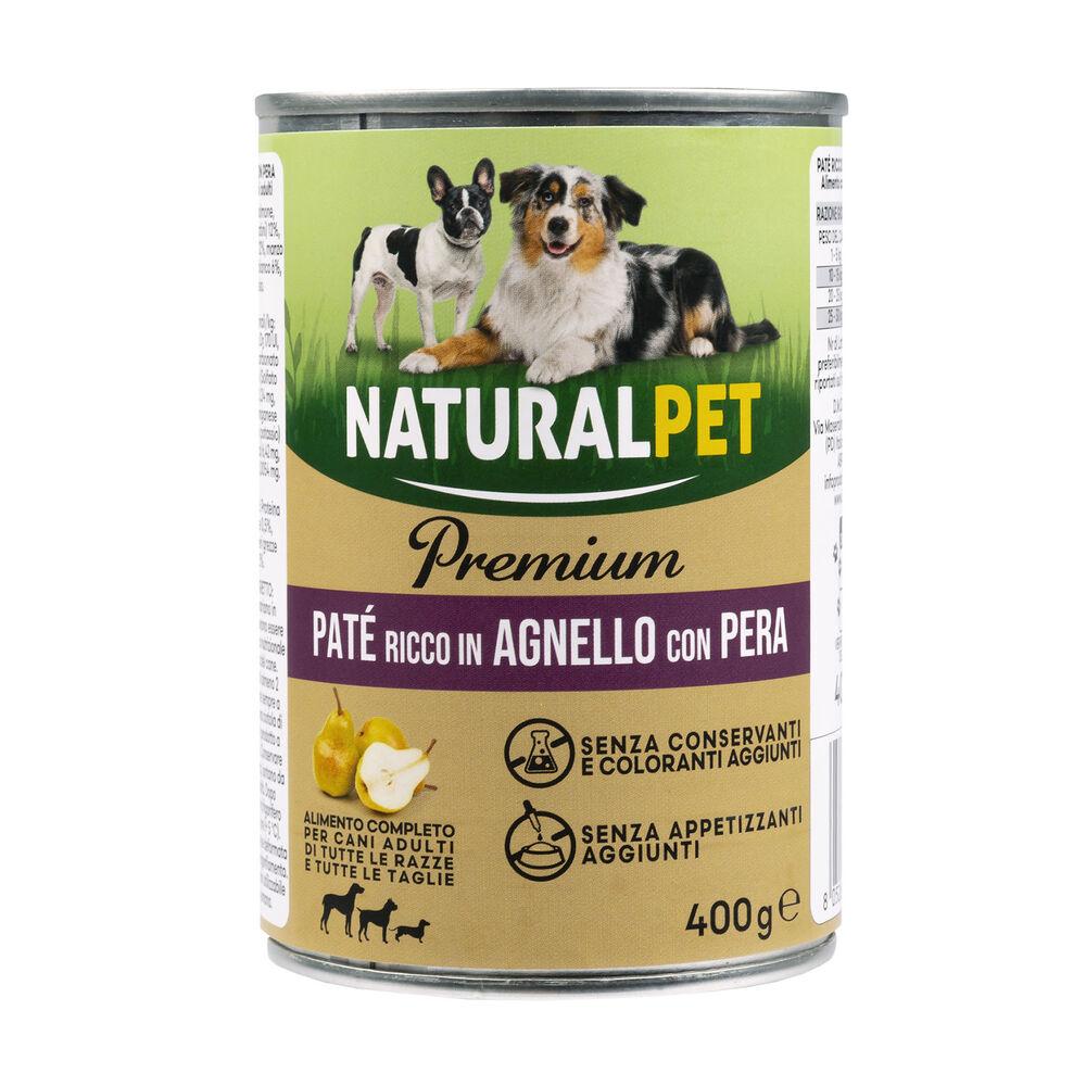 Naturalpet Premium Dog Adult Paté ricco in Agnello con pera 400gr 000126889