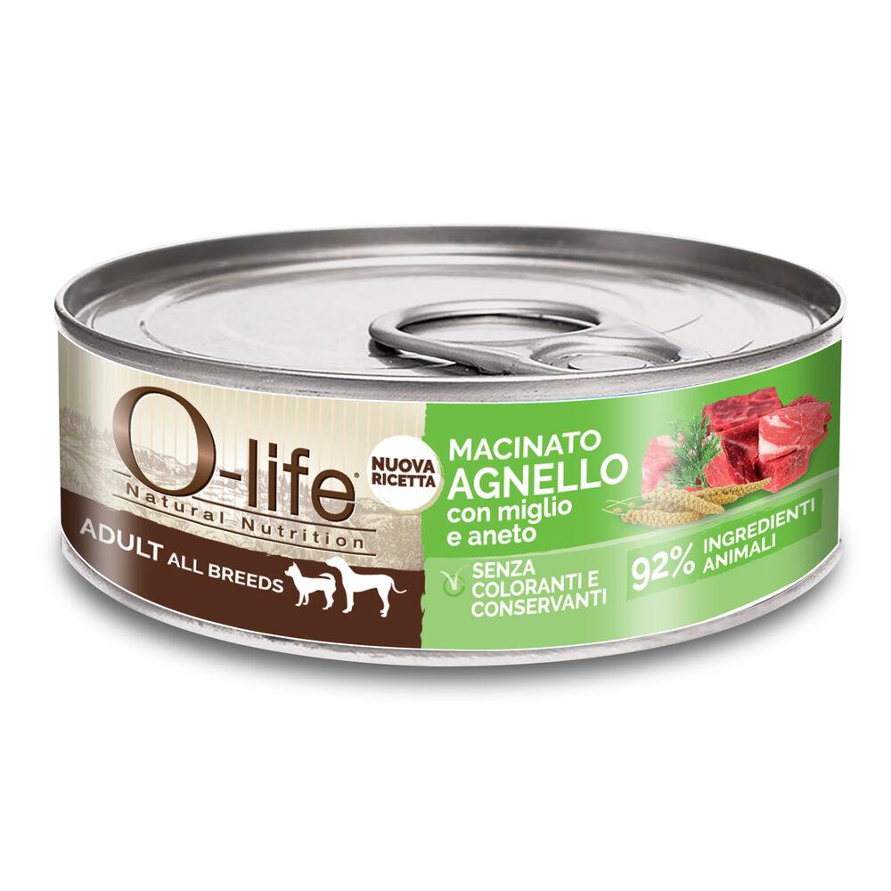 O-life Dog Adult All breeds Macinato Agnello con miglio e aneto 85gr 000127038
