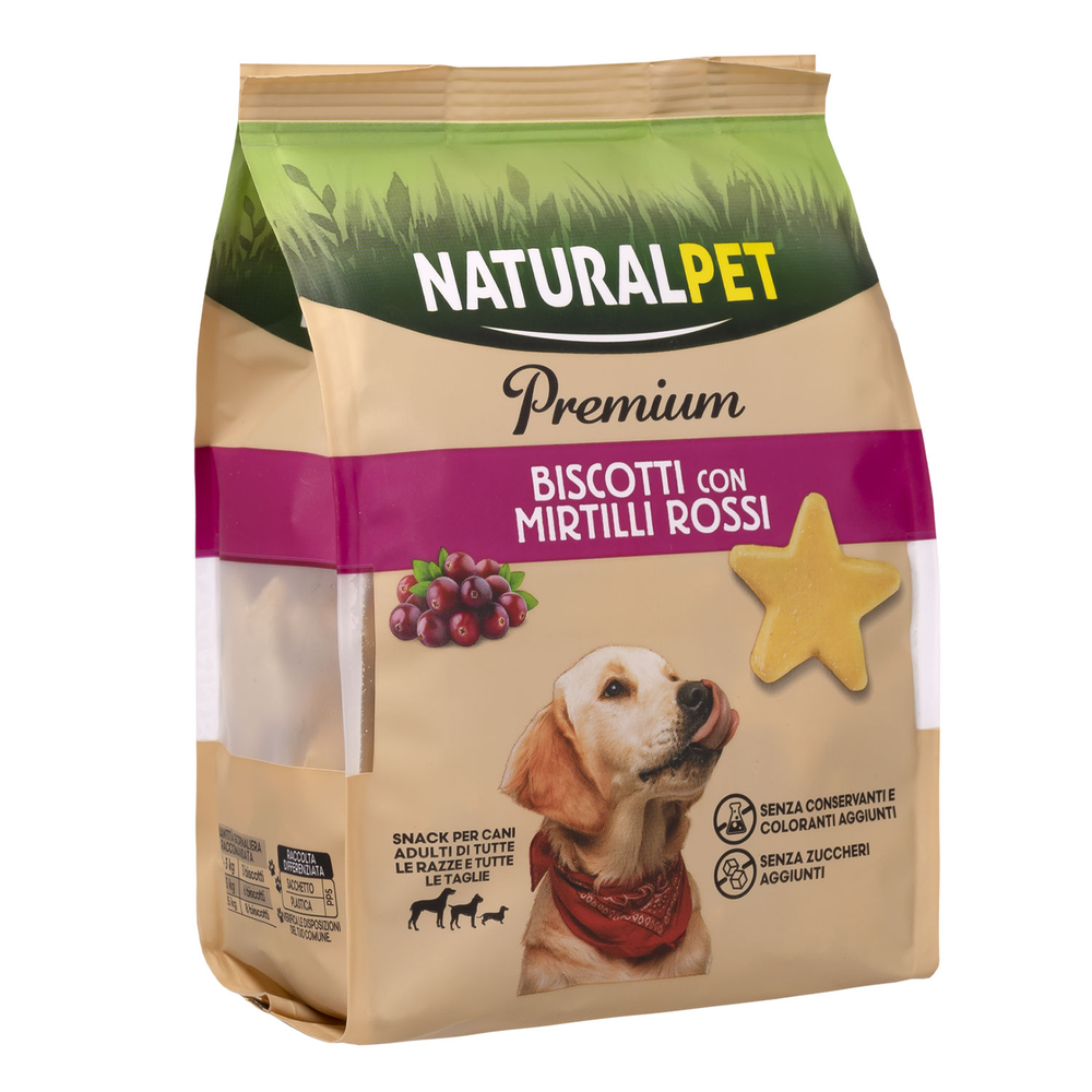 Naturalpet Premium Dog Adult Biscotti con Mirtilli rossi 300gr 000138862