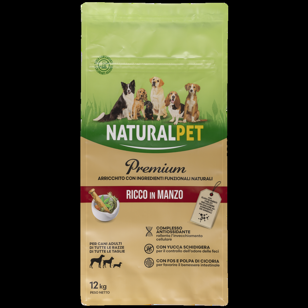Naturalpet Premium Dog Adult All breeds ricco in Manzo 12 kg 000125705 Vendite Flash