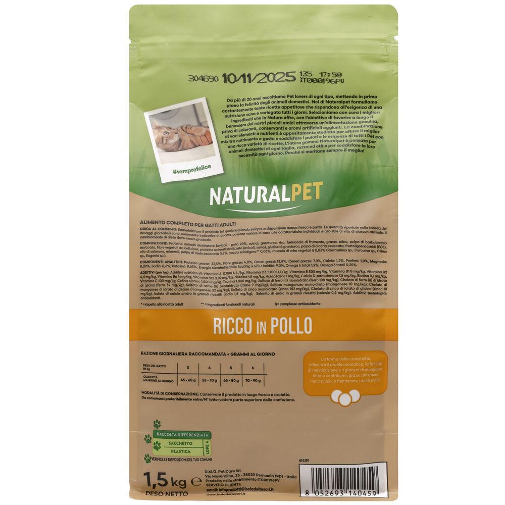 Naturalpet Premium Cat Adult Hairball ricco in Pollo 1 5 kg 000141006 Grande vendita