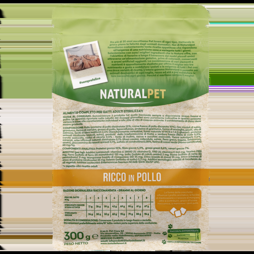 Naturalpet Cat Sterilised Light ricco in Pollo 300gr 000141055 Offerta migliore