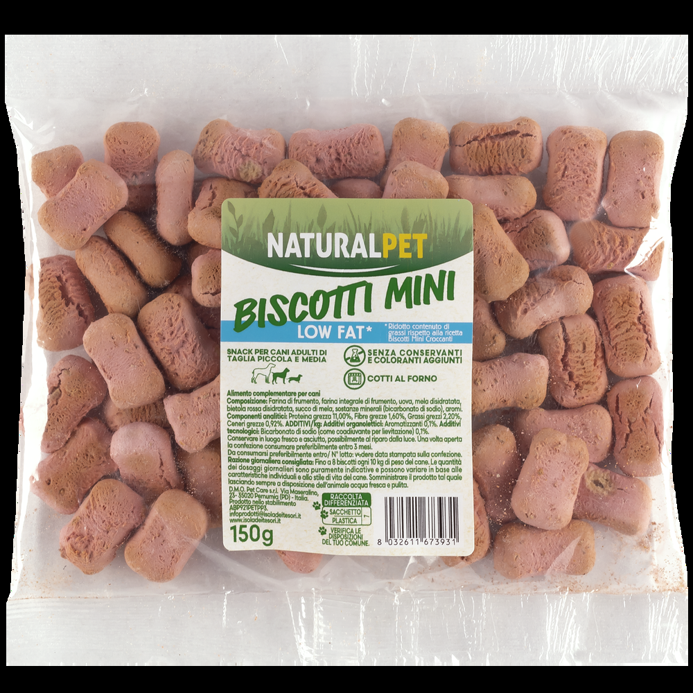 Naturalpet Biscotti Mini Low Fat* per cani 150 gr 000134129
