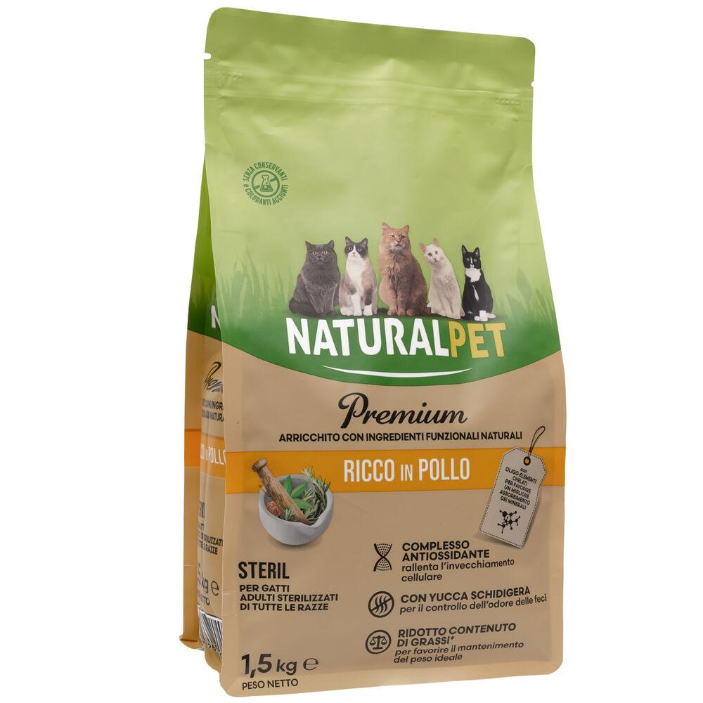 Naturalpet Premium Cat Adult Sterilised ricco in Pollo 1 5kg 000141001