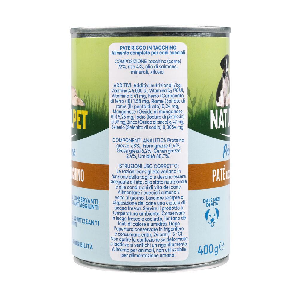 Naturalpet Prime Orme Puppy Paté ricco in Tacchino 400gr 000126894 Super Saving Price
