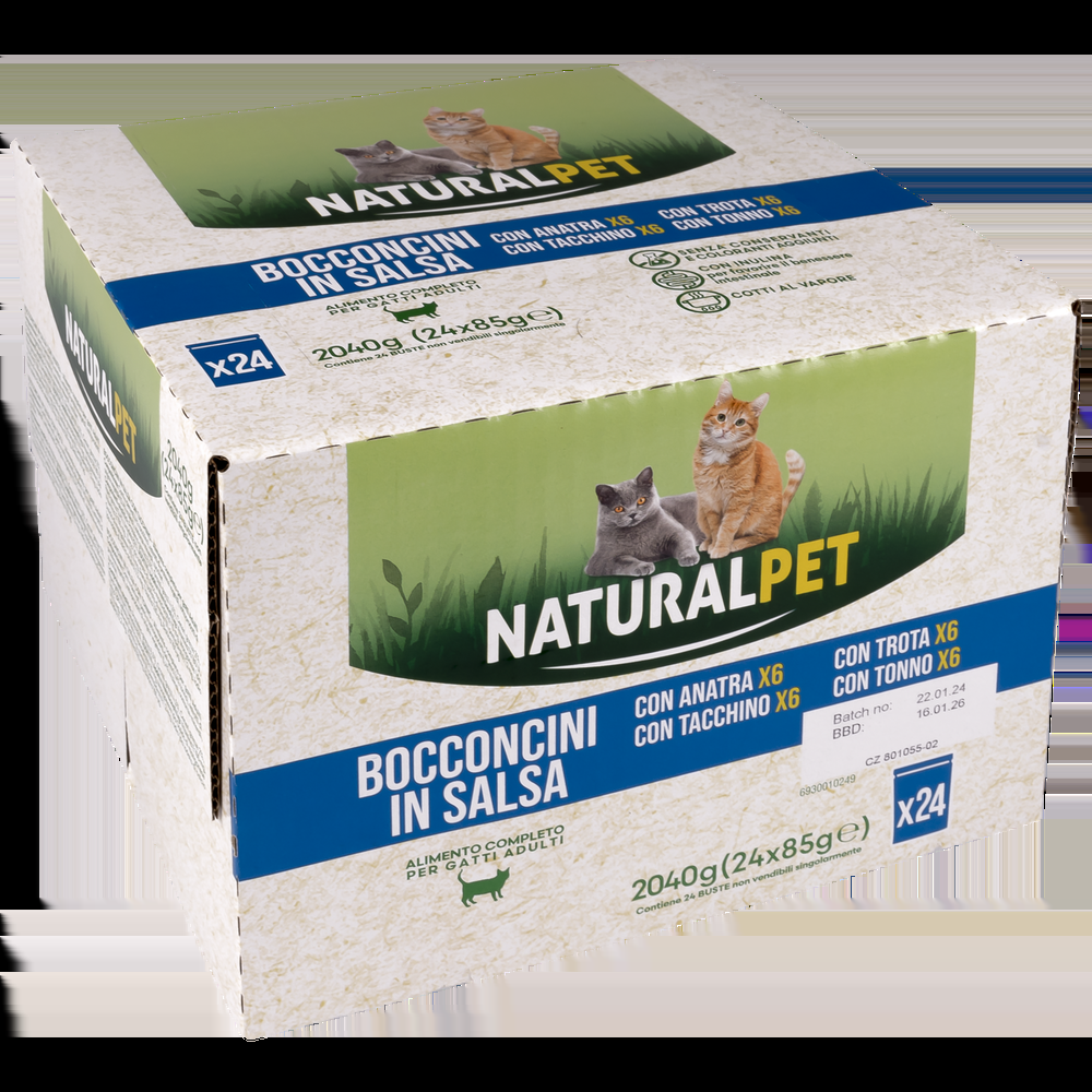 Naturalpet Cat Adult Bocconcini in salsa Multipack 85grx24pz 000143791