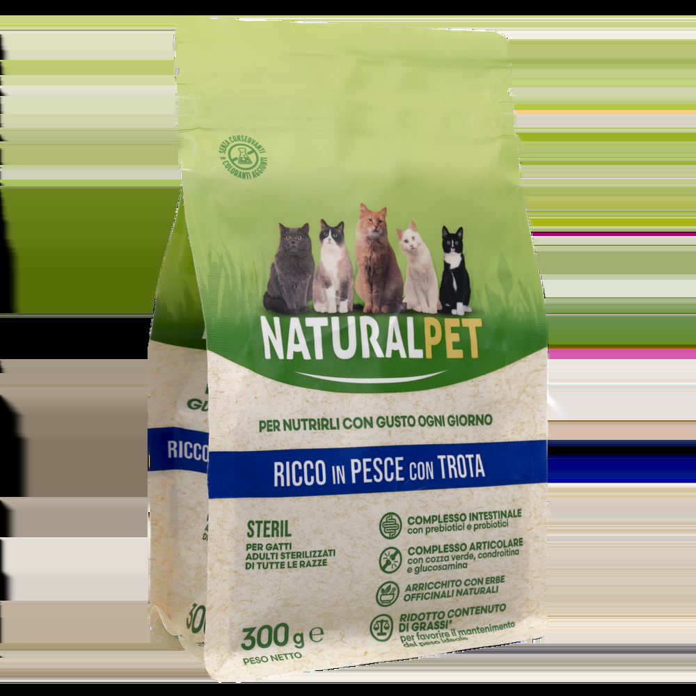 Naturalpet Cat Adult Sterilised ricco in Trota 300gr 000141054