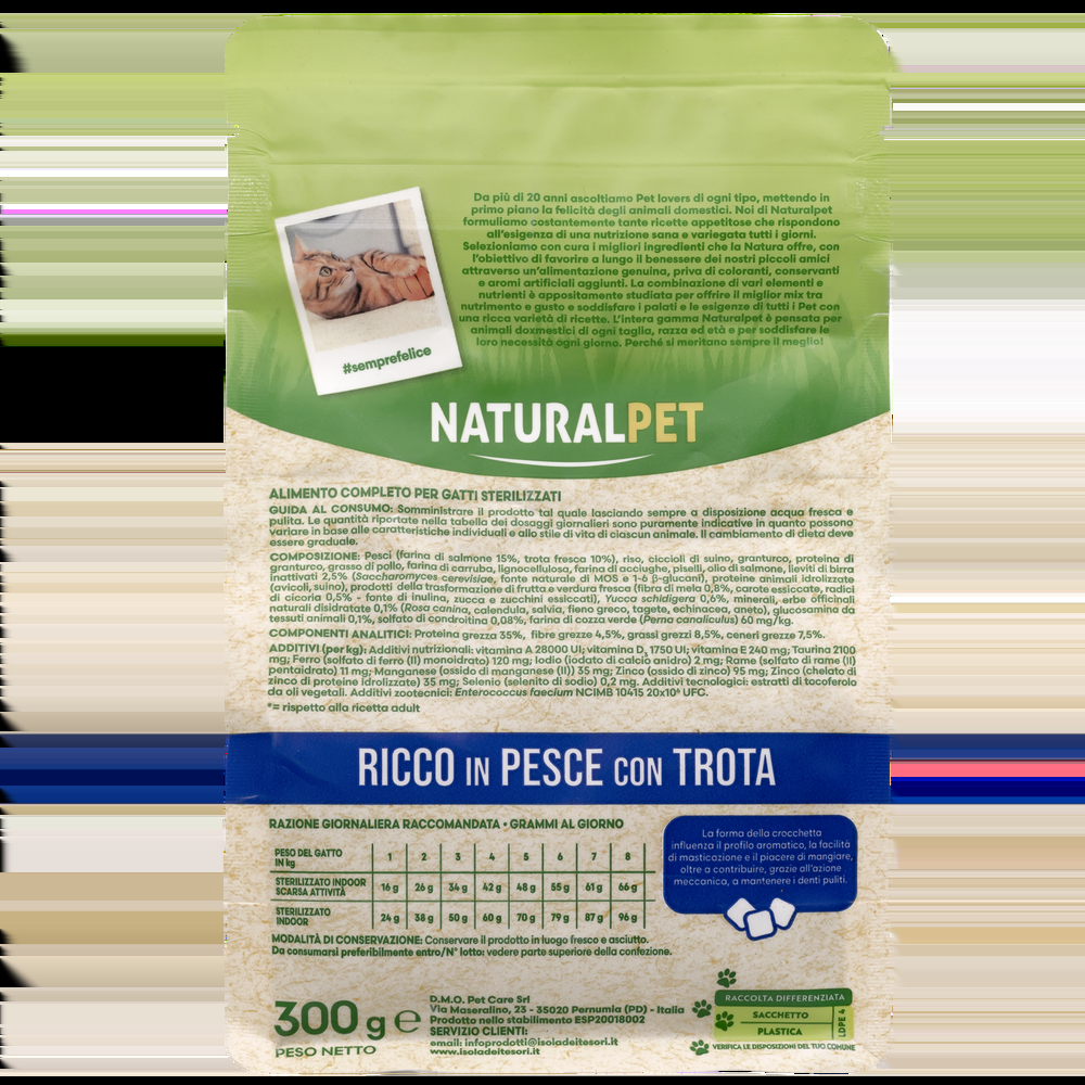Naturalpet Cat Adult Sterilised ricco in Trota 300gr 000141054 Fino al 60% di sconto