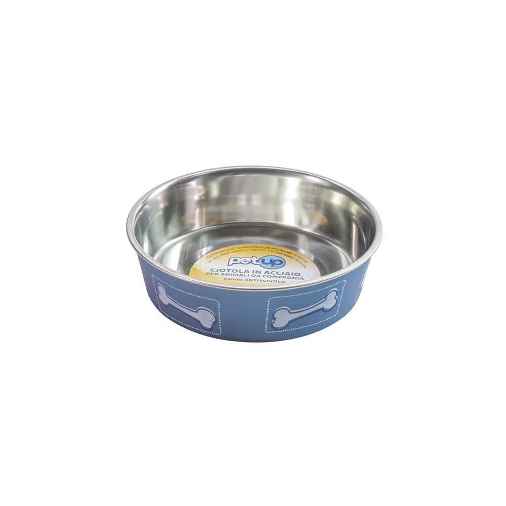 Petup Ciotola antiscivolo in acciaio con osso 17cm 000172420