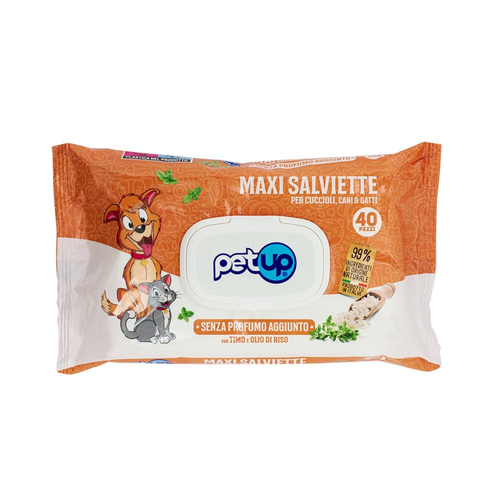 Petup Maxi Salviette Senza Profumo 40 pz 000181536 50% di sconto con spedizione gratuita