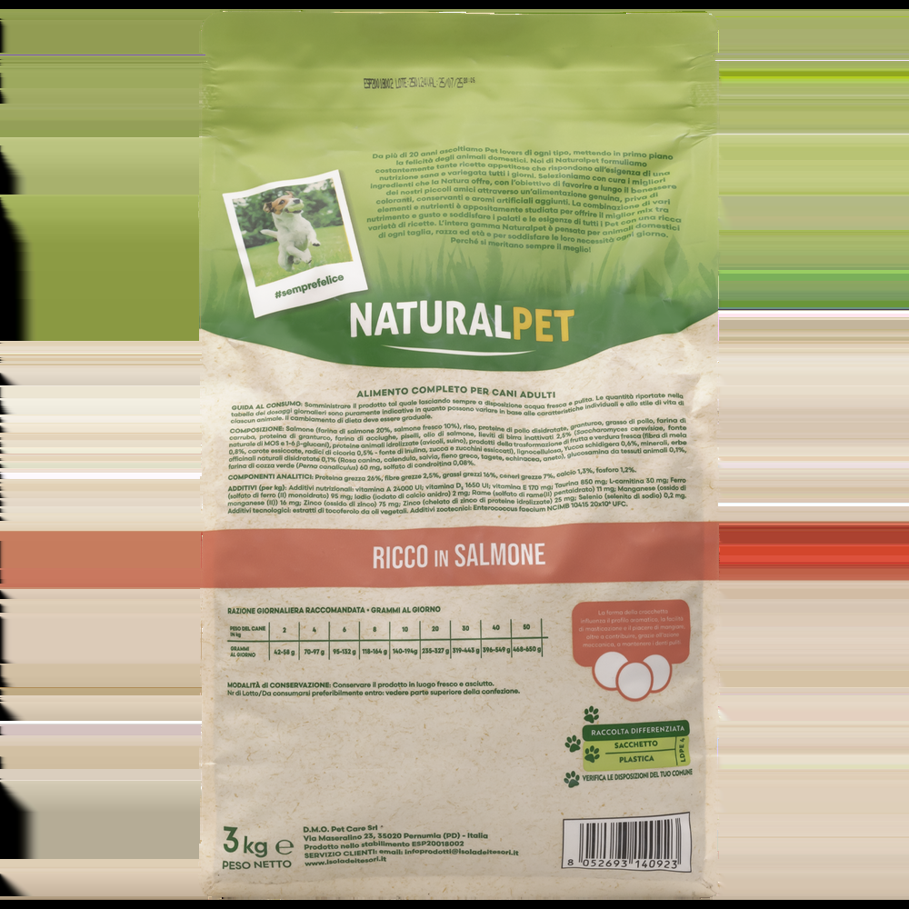 Naturalpet Dog Adult All Breed Ricche in Salmone 3 kg 000125782 Italy