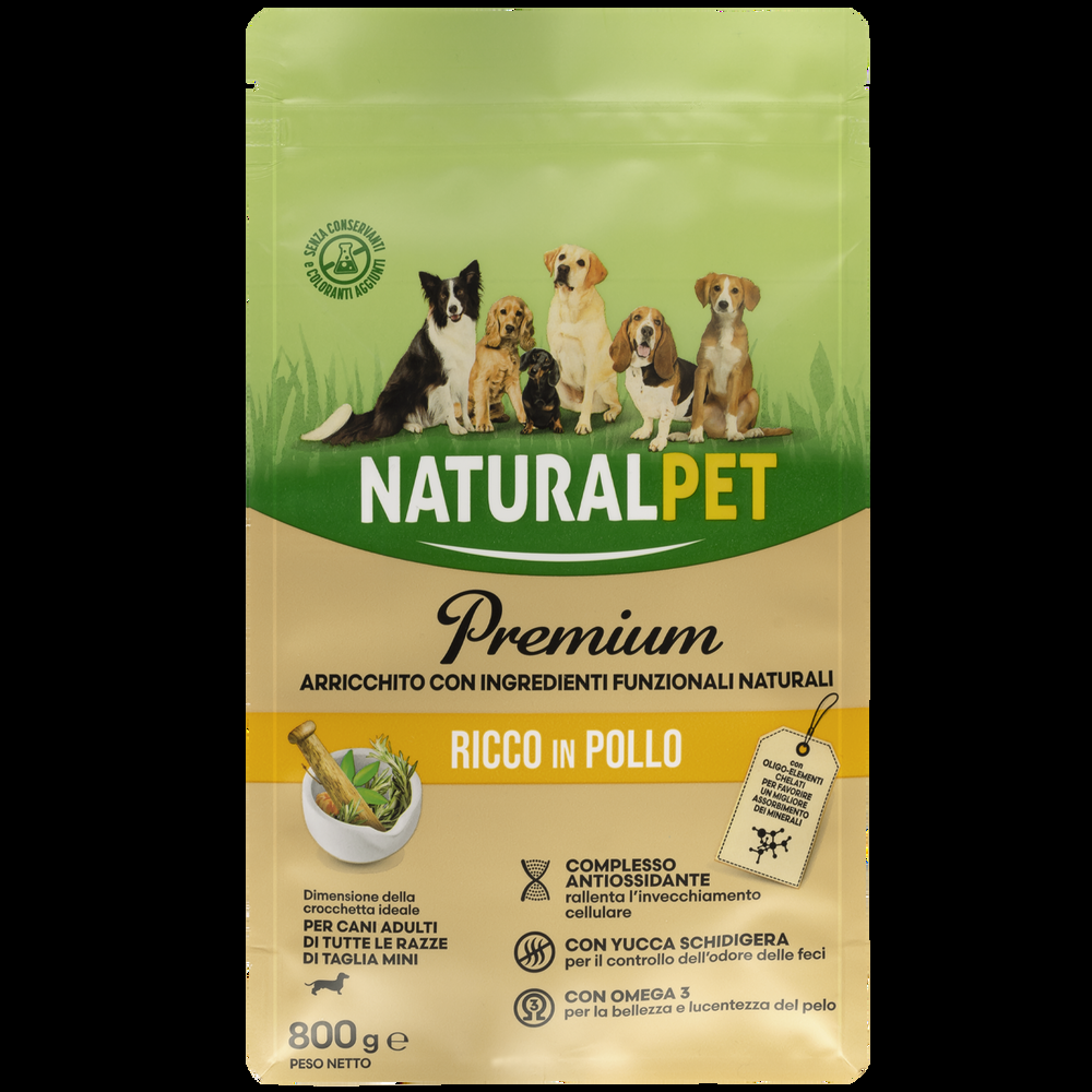 Naturalpet Premium Dog Adult Mini ricco in Pollo 800gr 000125720 Nuovo