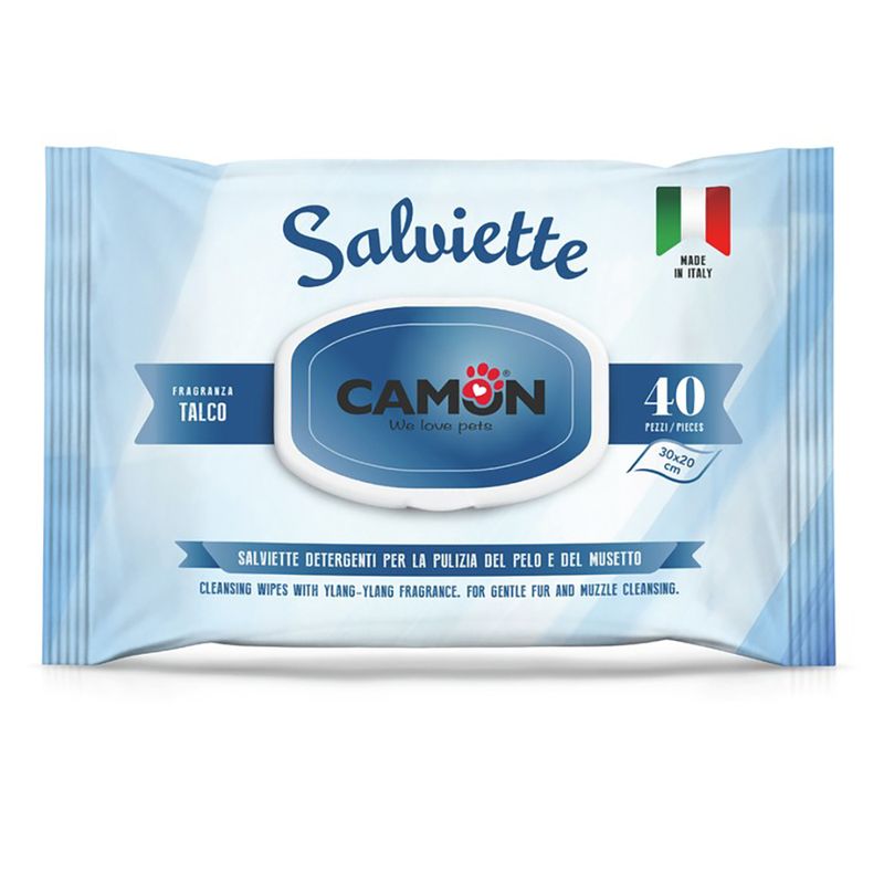 Bitiba Salviette Camon Talco per la cura del pelo di cani e gatti