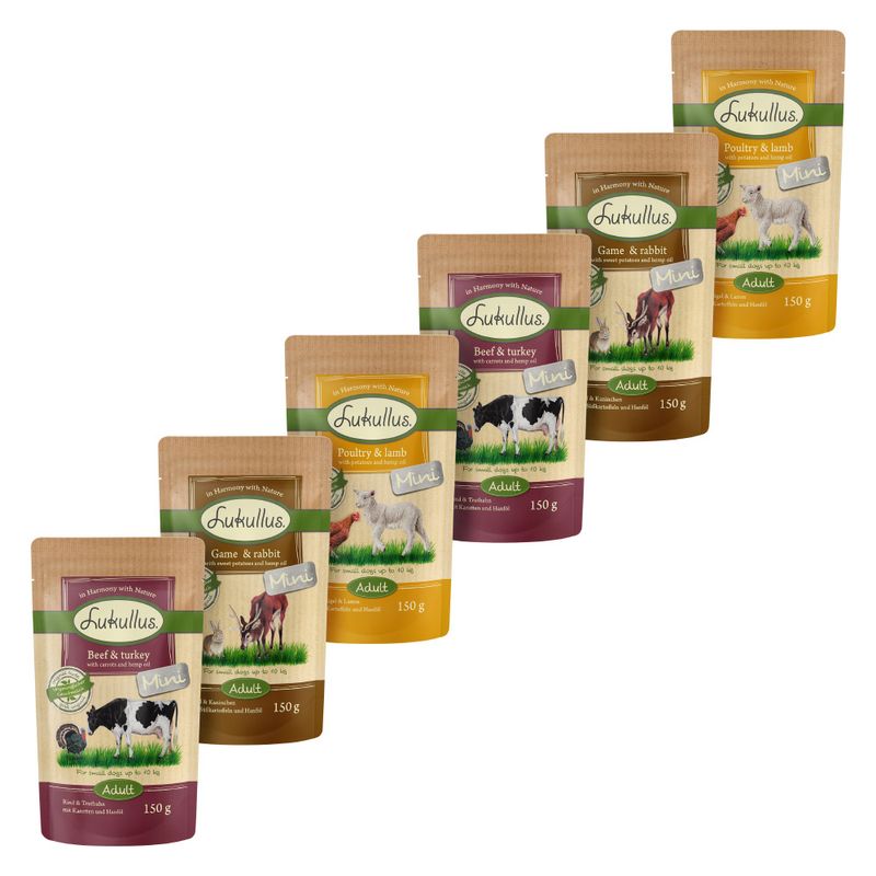 Bitiba Lukullus Naturale Adult Mini senza cereali 6 x 150 g Nuova