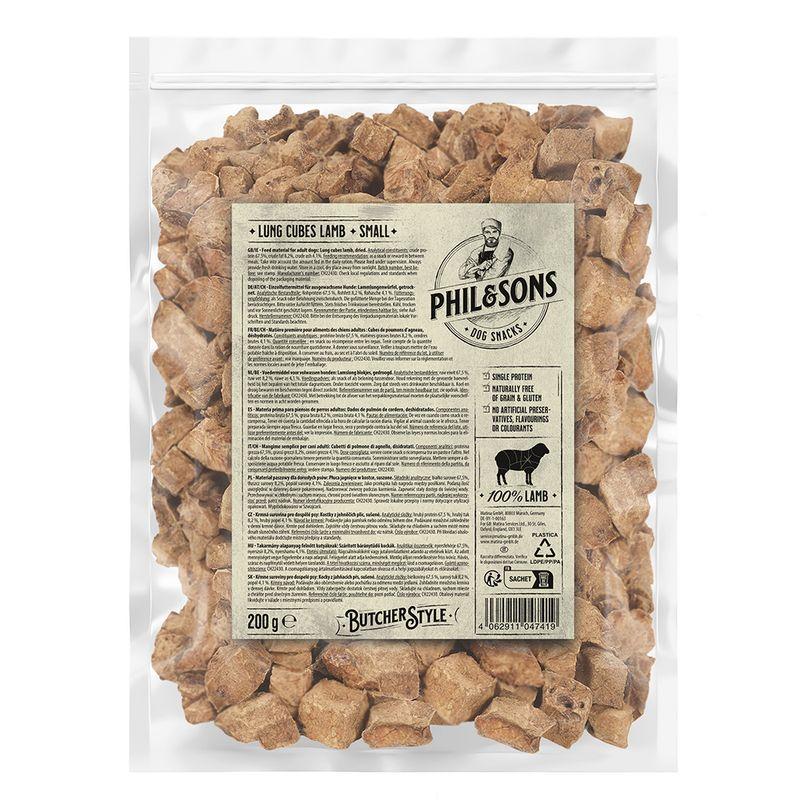 Bitiba Phil & Sons Cubetti di polmone di agnello disidratati Snack per cane Offerta