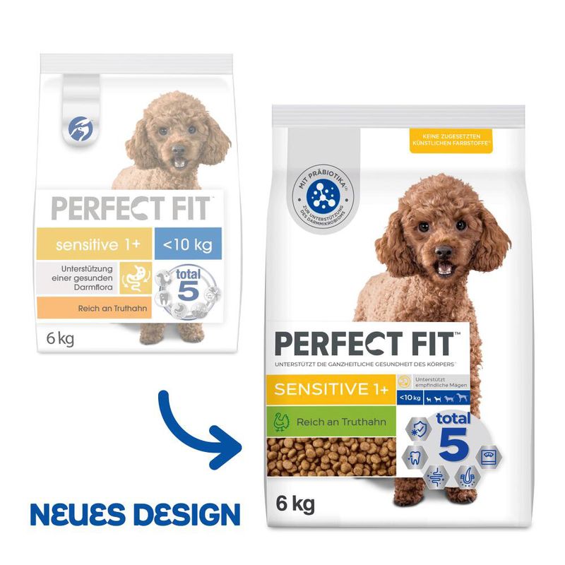 Bitiba Perfect Fit Sensitive 1+ (<10kg) con Tacchino Crocchette per cane In Vendita