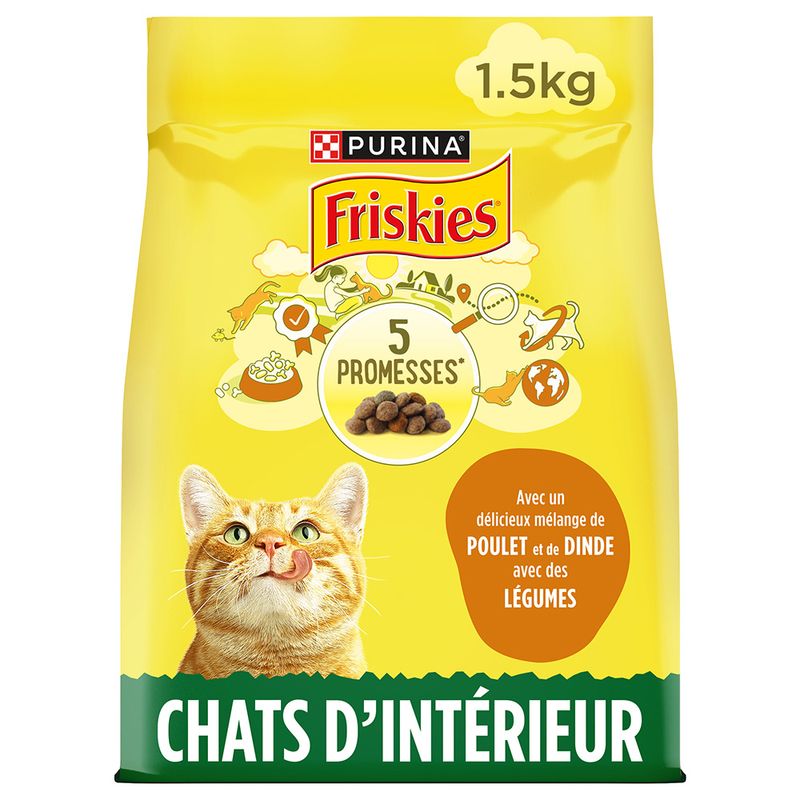 Bitiba PURINA Friskies Adult con Tonno e Verdure Crocchette per gatto Vendita Calda