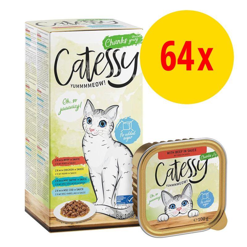 Bitiba Catessy Vaschette Pacco misto 64 x 100 g Umido per gatto