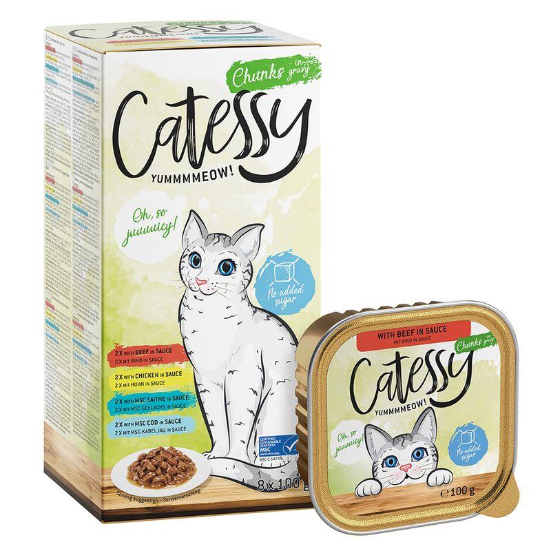 Bitiba Catessy Vaschette Pacco misto 64 x 100 g Umido per gatto Convenienza