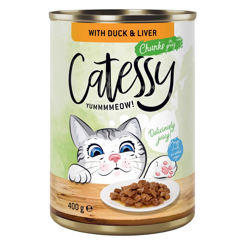 Bitiba Catessy Bocconcini in Salsa o Gelatina 24 x 400 g Umido per gatto Presa