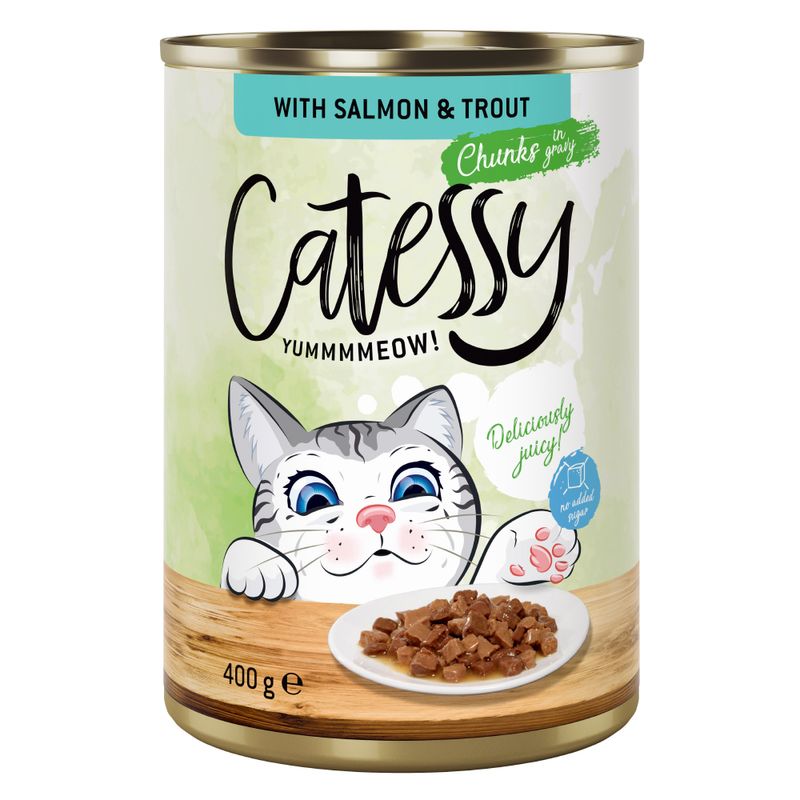 Bitiba Catessy Bocconcini in Salsa o Gelatina 24 x 400 g Umido per gatto Presa