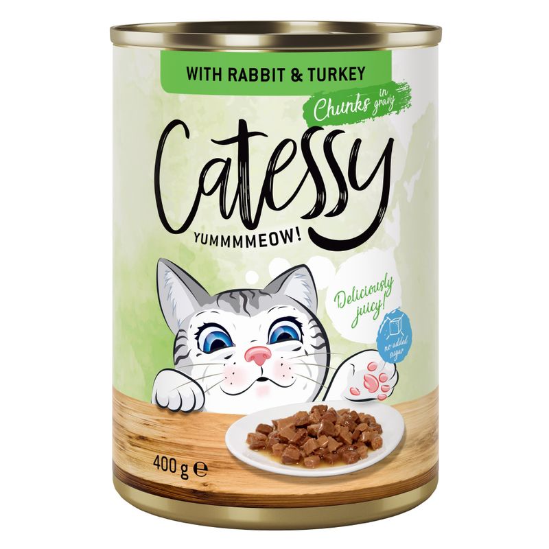 Bitiba Catessy Bocconcini in Salsa o Gelatina 24 x 400 g Umido per gatto Presa