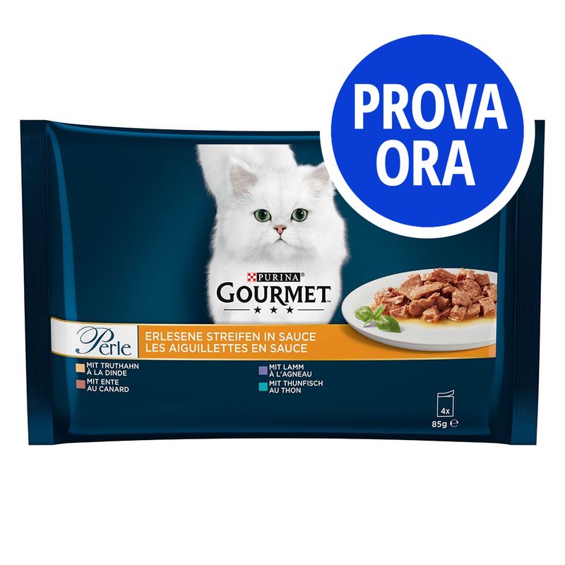 Bitiba Provalo Gourmet Perle 4 x 85 g Alimento umido per gatti