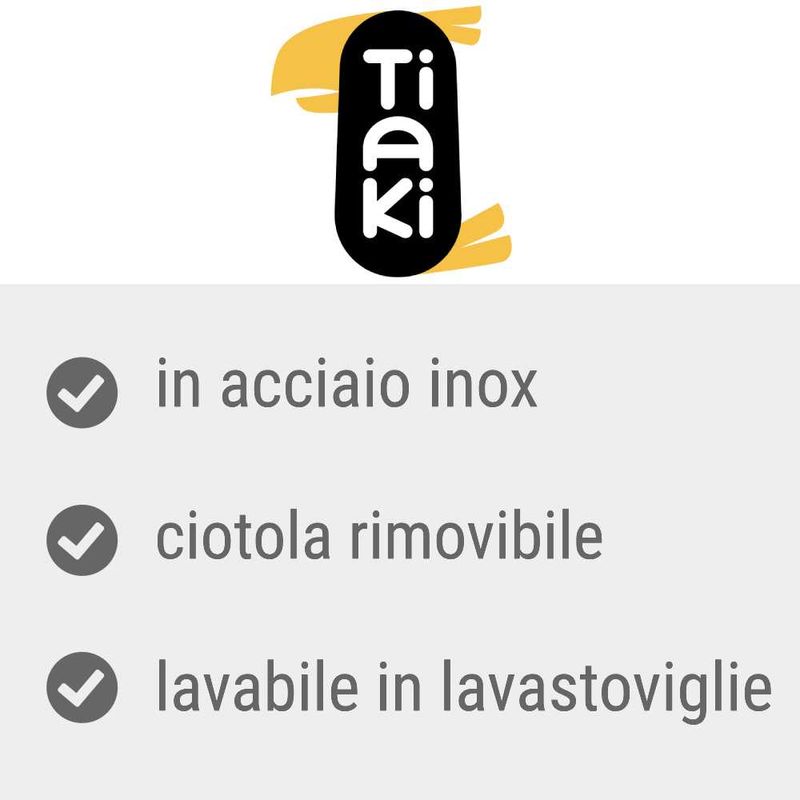 Bitiba Ciotola TIAKI in acciaio da avvitare alla gabbia Economico