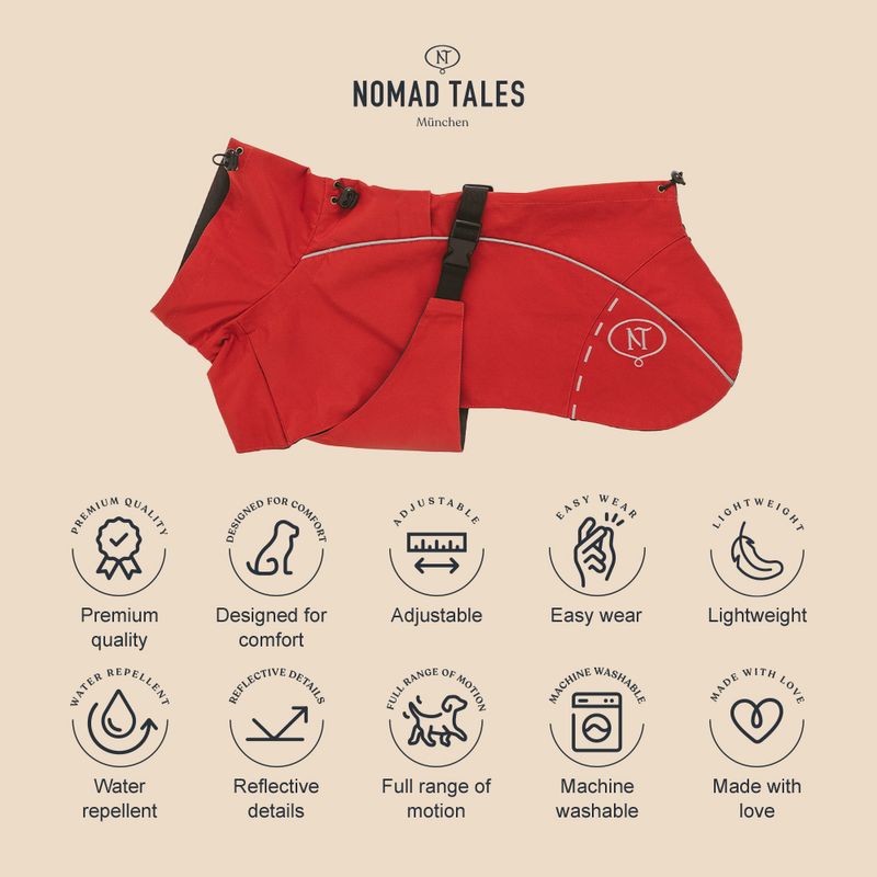 Bitiba Mantella antipioggia per cane Nomad Tales Spirit Copper Negozio