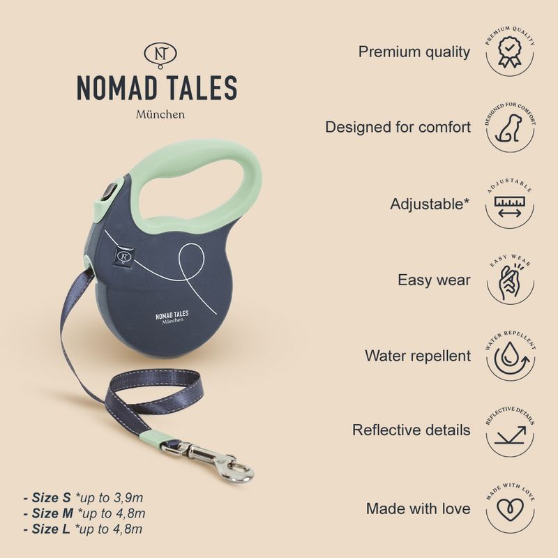 Bitiba Guinzaglio avvolgibile Nomad Tales Bloom Liberty Soddisfazione Garantita