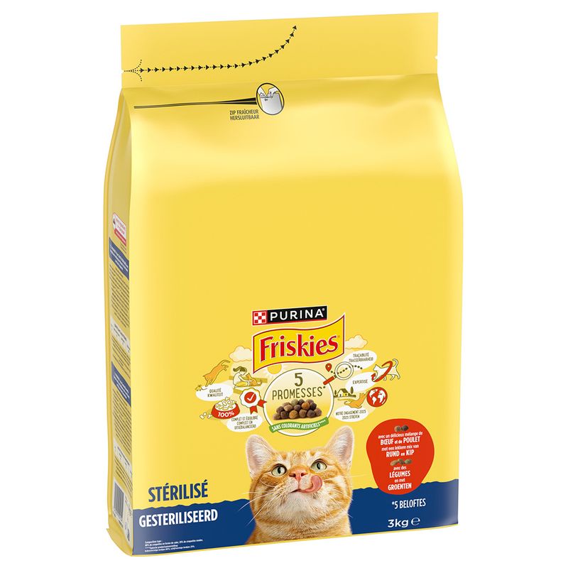 Bitiba PURINA Friskies Sterilizzati Manzo e Pollo con Verdure Crocchette per gatto In Vendita