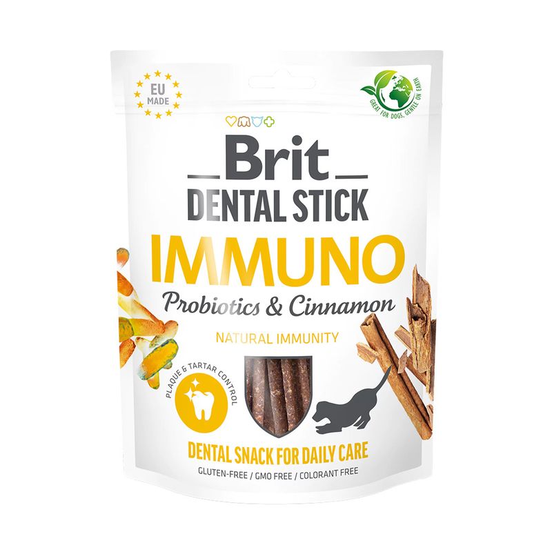 Bitiba Brit Dental Stick Immuno con Prebiotici & Cannella Snack cane Moda