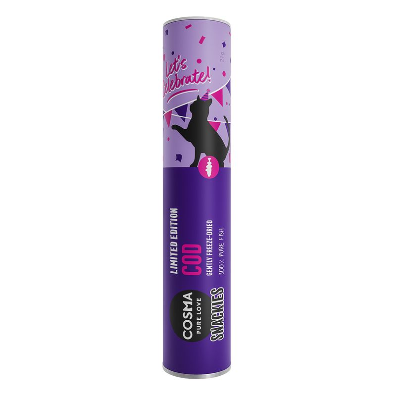 Bitiba Cosma Snackies Limited-Edition "Let´s Celebrate" Snack gatto Convenienza