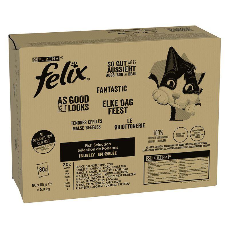Bitiba Felix Le Ghiottonerie in Gelatina 80 x 85 g umido per gatti Vendita Calda