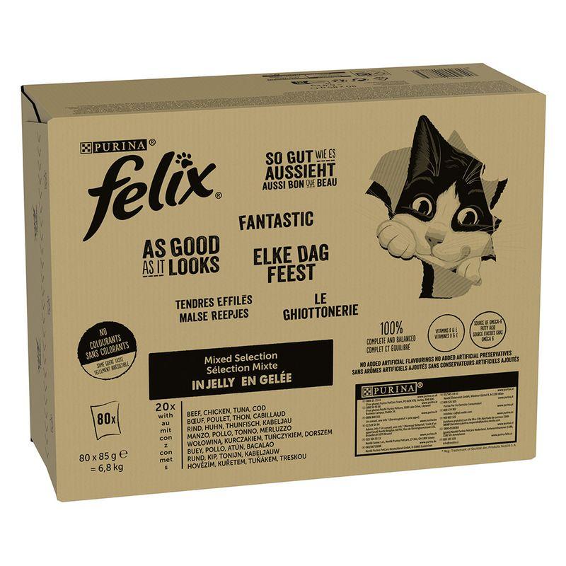 Bitiba Felix Le Ghiottonerie in Gelatina 80 x 85 g umido per gatti Vendita Calda