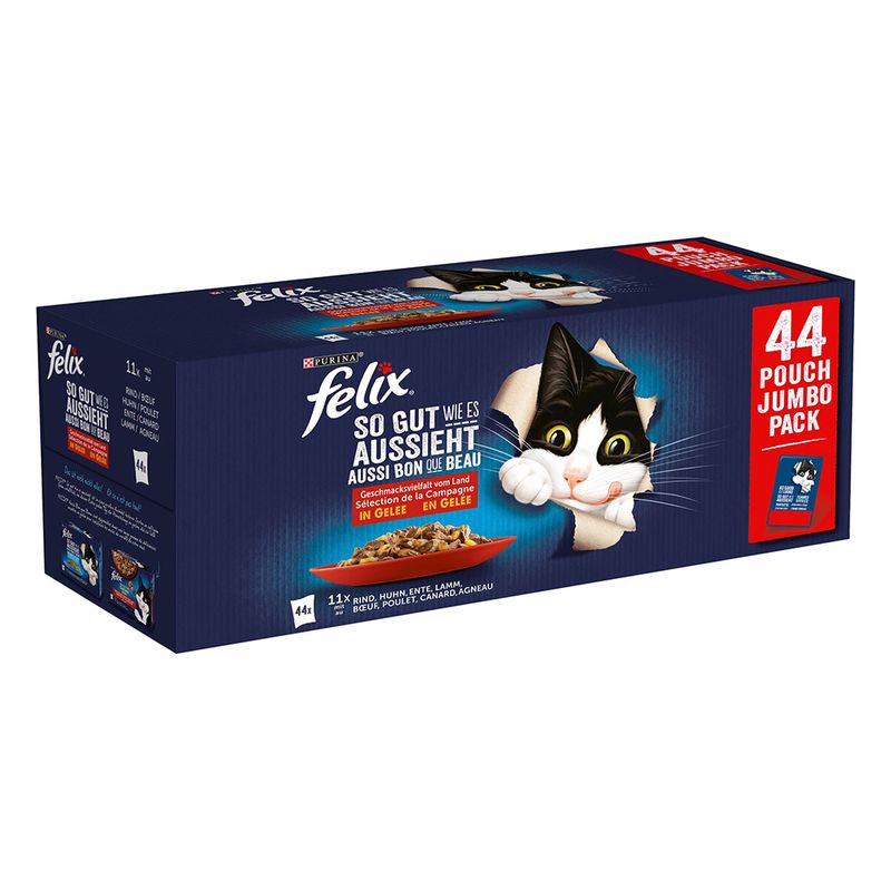 Bitiba Fai scorta Felix Le Ghiottonerie in Gelatina 132 x 85 g umido per gatti Qualità