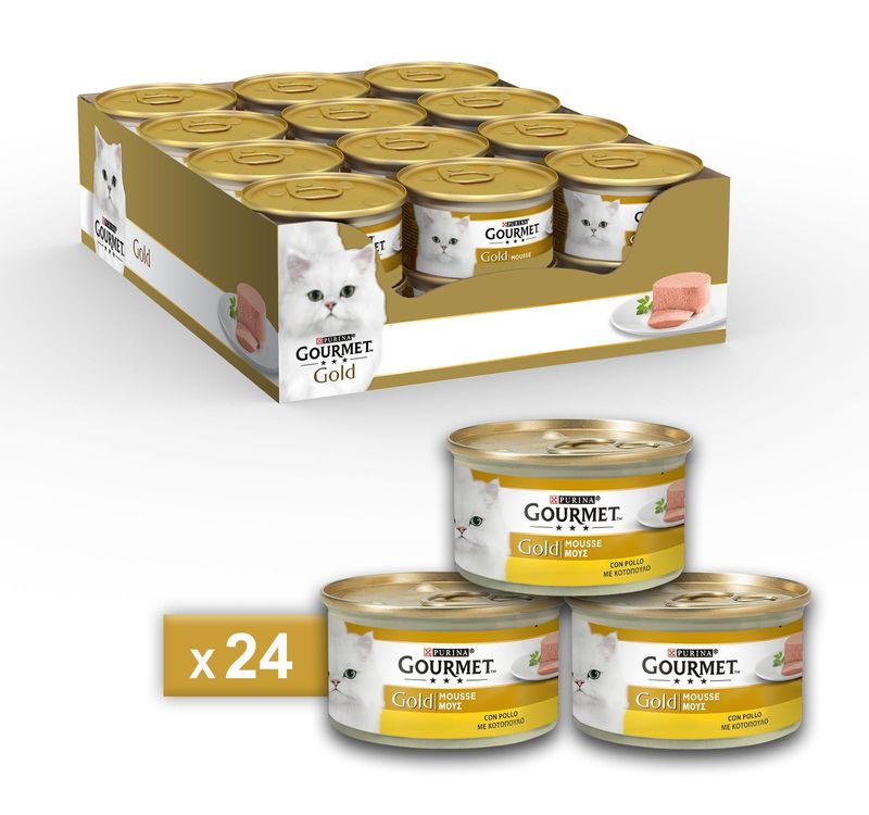 Bitiba Fai scorta Gourmet Gold Mousse 24 x 85 g Alimento umido per gatti Spedizione Gratuita