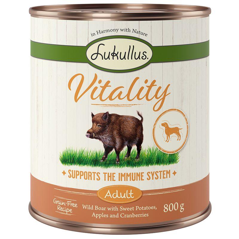 Bitiba Lukullus Vitality 24 x 800 g - senza cereali Alimento umido per cane Soddisfazione Garantita