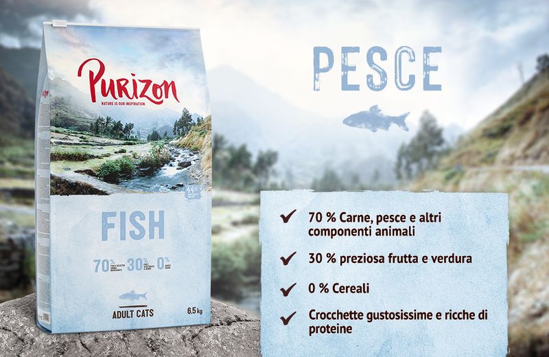 Bitiba Purizon Adult Cat Pesce - senza cereali Vendite Flash